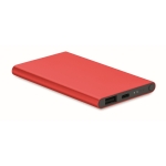 Externer robuster Akku aus Aluminium in eleganten Farben, 4.000 mAh farbe rot