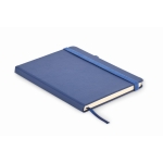 Notizbuch A5 mit Cover aus recyceltem PU und linierten Seiten farbe blau