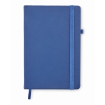 Notizbuch A5 mit Cover aus recyceltem PU und linierten Seiten farbe blau zweite Ansicht