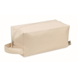 Nachhaltige Kosmetiktasche aus Organic-Canvas, 220 g/m2 farbe beige