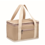 Kühltasche für 6 Dosen aus Canvas mit Baumwoll-Gurt, 320 g/m² farbe beige