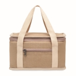 Kühltasche für 6 Dosen aus Canvas mit Baumwoll-Gurt, 320 g/m² farbe beige dritte Ansicht