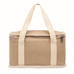 Kühltasche für 6 Dosen aus Canvas mit Baumwoll-Gurt, 320 g/m² farbe beige vierte Ansicht