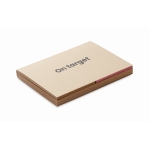 Haftnotizen mit recyceltem Papiercover als Merchandising farbe beige Hauptansicht