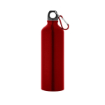 Große farbige Aluminiumflasche mit Karabiner, 800 ml farbe rot