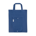 Faltbare Baumwolltasche mit integrierter Hülle, 140 g/m2 farbe blau