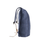 Bedruckbarer Denim-Rucksack mit Vordertaschen und Riemen, 300 g/m2 farbe blau vierte Ansicht