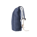 Bedruckbarer Denim-Rucksack mit Vordertaschen und Riemen, 300 g/m2 farbe blau fünfte Ansicht