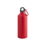 Aluminiumflasche mit matter Oberfläche und Karabiner, 550 ml farbe rot