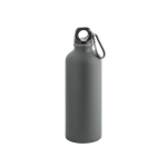 Aluminiumflasche mit matter Oberfläche und Karabiner, 550 ml farbe dunkelgrau