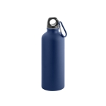 Aluminiumflasche mit matter Oberfläche und Karabiner, 550 ml farbe marineblau