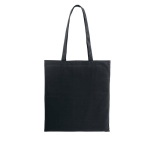 Farbige Tasche aus recycelter Baumwolle und rPET, 180 g/m2 farbe schwarz