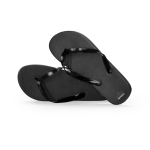 Sommer-Flipflops mit Sohlen aus recyceltem EVA mit Logoprint farbe schwarz erste Ansicht