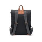 Eleganter Rucksack aus RPET mit gepolstertem Laptopfach bedrucken farbe dunkelgrau zweite Ansicht