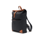 Eleganter Rucksack aus RPET mit gepolstertem Laptopfach bedrucken farbe dunkelgrau dritte Ansicht