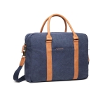 Vielseitige recycelte Laptoptasche mit Griffen und Tragegurt, 16” farbe marineblau zweite Ansicht