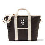 Recycelte Tragetasche Typ Tote mit eleganten Details farbe schwarz Ansicht mit Druckbereich