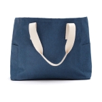 Strandtasche aus recyceltem Material als hochwertiges Merchandising farbe blau zweite Ansicht