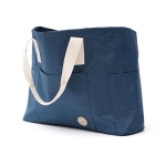 Strandtasche aus recyceltem Material als hochwertiges Merchandising farbe blau dritte Ansicht