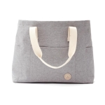 Strandtasche aus recyceltem Material als hochwertiges Merchandising farbe grau