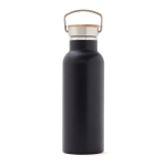 Robuste rostfreie Edelstahlflasche als Werbeartikel, 500 ml farbe schwarz