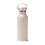 Robuste rostfreie Edelstahlflasche als Werbeartikel, 500 ml farbe beige