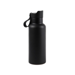 Hochwertiges Werbegeschenk Thermosflasche mit Griff, 500 ml farbe schwarz