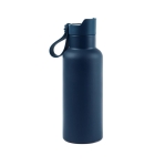 Hochwertiges Werbegeschenk Thermosflasche mit Griff, 500 ml farbe blau