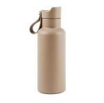 Hochwertiges Werbegeschenk Thermosflasche mit Griff, 500 ml farbe beige