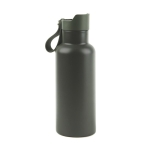 Hochwertiges Werbegeschenk Thermosflasche mit Griff, 500 ml farbe dunkelgrün