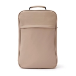 Moderner Reisetrolley-Rucksack aus veganem Leder mit Logo farbe beige