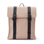 Trendiger Reiserucksack aus wasserabweisendem veganem Leder farbe beige