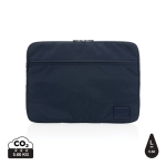 Laptop-Hülle aus recyceltem Polyester mit großer Fronttasche, 15,6'' farbe marineblau