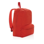 Öko-Rucksack aus recyceltem Canvas mit Logo, 285 g/m2 farbe rot