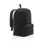 Schlichter Rucksack aus ungefärbtem recycelten Canvas, 285 g/m2 farbe schwarz