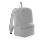 Schlichter Rucksack aus ungefärbtem recycelten Canvas, 285 g/m2 farbe grau