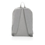 Schlichter Rucksack aus ungefärbtem recycelten Canvas, 285 g/m2 farbe grau vierte Ansicht