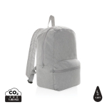 Schlichter Rucksack aus ungefärbtem recycelten Canvas, 285 g/m2 farbe grau