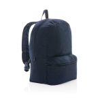 Schlichter Rucksack aus ungefärbtem recycelten Canvas, 285 g/m2 farbe marineblau