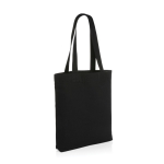 Bio-Tasche aus ungefärbtem, recyceltem Canvas, 285 g/m2 farbe schwarz