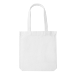 Bio-Tasche aus ungefärbtem, recyceltem Canvas, 285 g/m2 farbe weiß zweite Ansicht