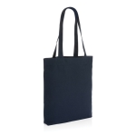 Bio-Tasche aus ungefärbtem, recyceltem Canvas, 285 g/m2 farbe marineblau