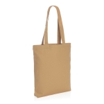 Bio-Tasche aus ungefärbtem, recyceltem Canvas, 285 g/m2 farbe hellbraun