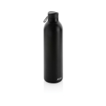 Recycelte Stainless-Steelflasche mit großem Fassungsvermögen, 1 L farbe schwarz