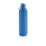 Recycelte Stainless-Steelflasche mit großem Fassungsvermögen, 1 L farbe blau