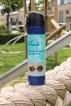 Thermoskanne aus Edelstahl als Merchandising bedrucken lassen, 450 ml farbe blau Lifestyle-Bild