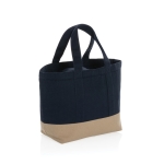 Kühltasche aus Canvas in zwei Farben mit Aufdruck, 285 g/m2 farbe marineblau