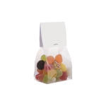 Beutel mit Gummibärchen-Mix mit bedruckbarem Kopfteil, 100 g farbe transparent zweite Ansicht