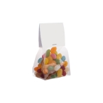 Bedruckbarer Beutel mit Jelly Beans-Mischung als Giveaway, 100 g farbe transparent zweite Ansicht