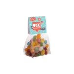 Bedruckbarer Beutel mit Jelly Beans-Mischung als Giveaway, 100 g farbe transparent